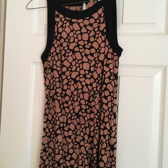 LOFT mauve and black print dress - Picture 2 of 6